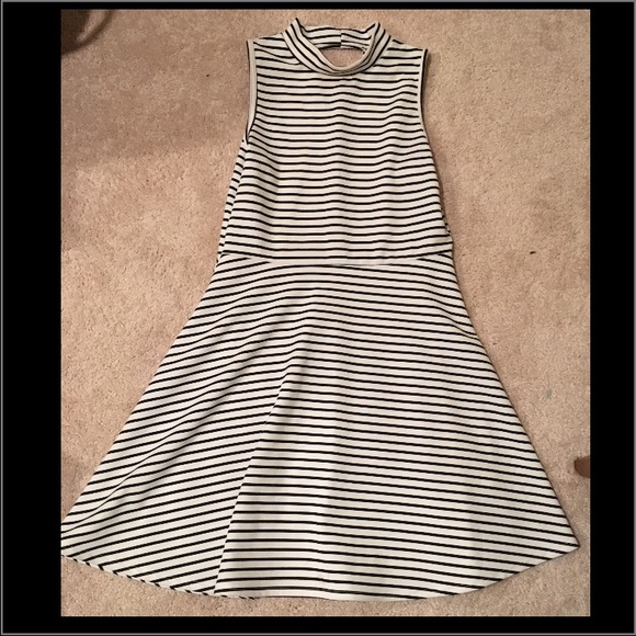 Black/white stripped dress