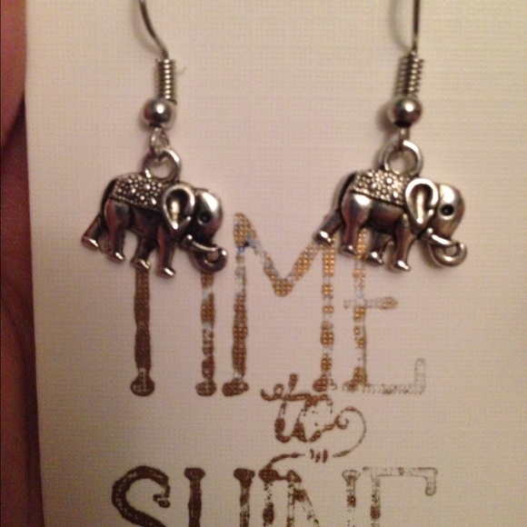 Handmade elephant earrings