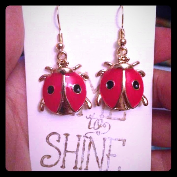 Handmade ladybug earrings