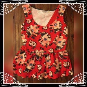 💞 Reposh Anthropologie Postmark Floral Peplum Top