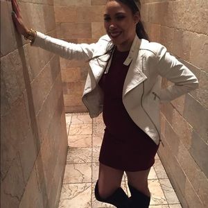 WHITE LEATHER JACKET ONLY!