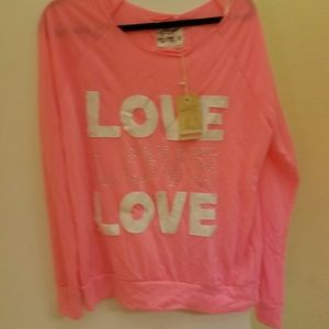 Neon pink love sweater