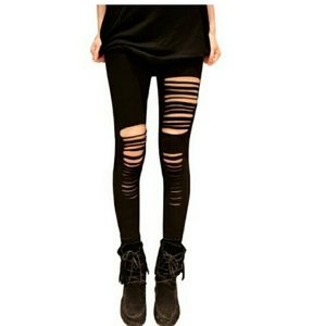 Ripped black leggings