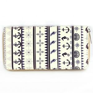 Nautical Vinyl Clutch Bag