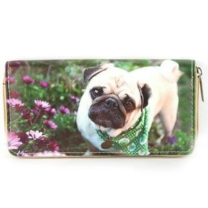 Garden Pug Vinyl Clutch