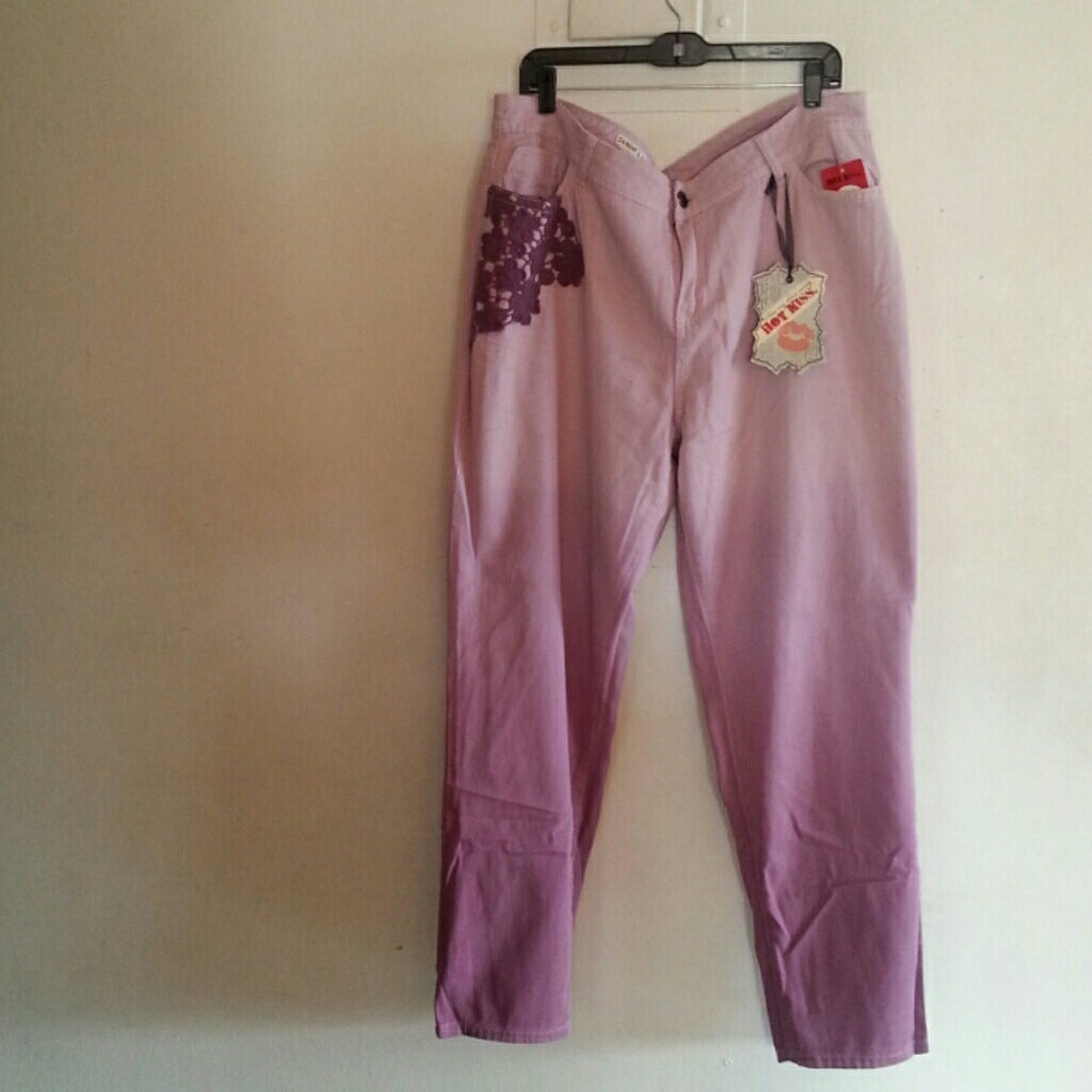 Plus size ombre colored crotchety denim