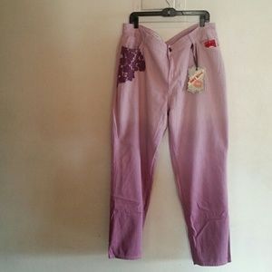 Plus size ombre colored crotchety denim