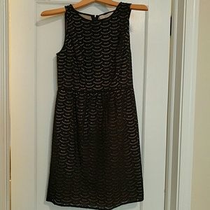 LOFT Black Eyelet Dress