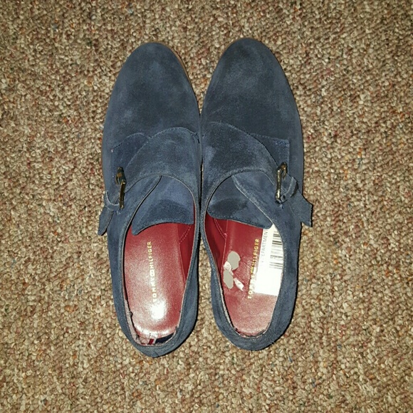 Navy Blue Tommy Hilfiger Heel Shoes (WOMENS)