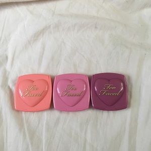 3 Mini Too Faced Blushes
