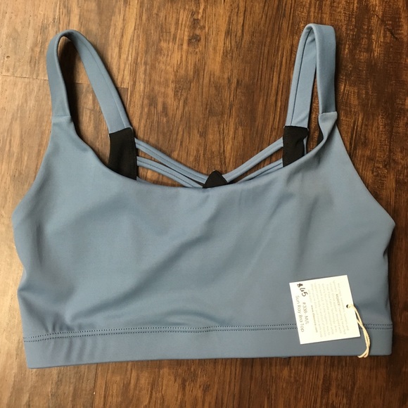 NWT! Onzie Sun Ray Bra Top! Grayish Blue color!