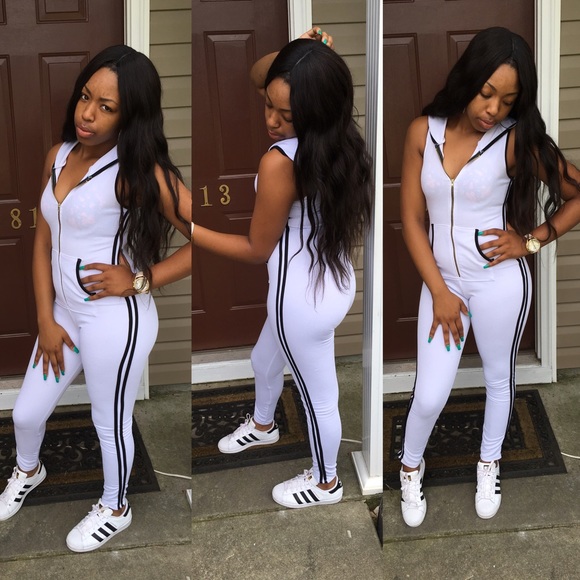 Jumpsuit " white and black"