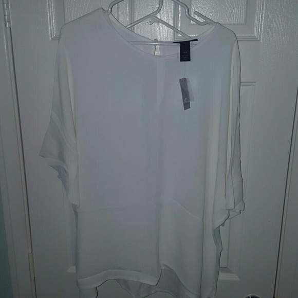 NWT Lane Bryant white loose top