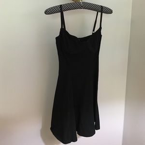 American Apparel Black Bustier Skater Dress