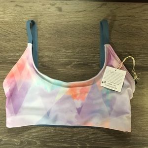NWT! Onzie Wide Elastic Bra! Cotton Candy Design!