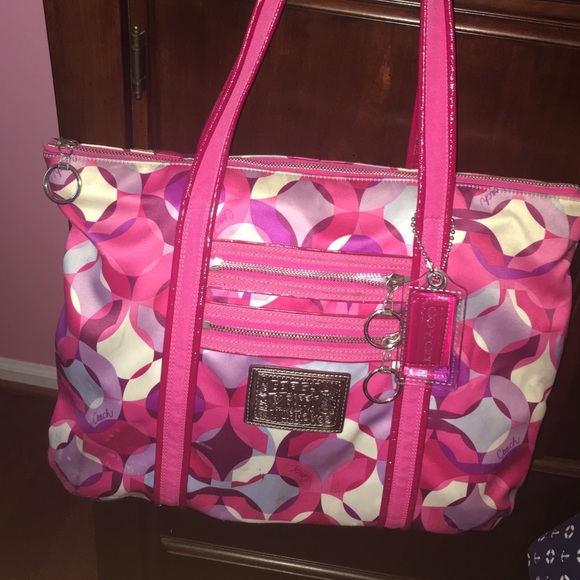Pink Coach tote