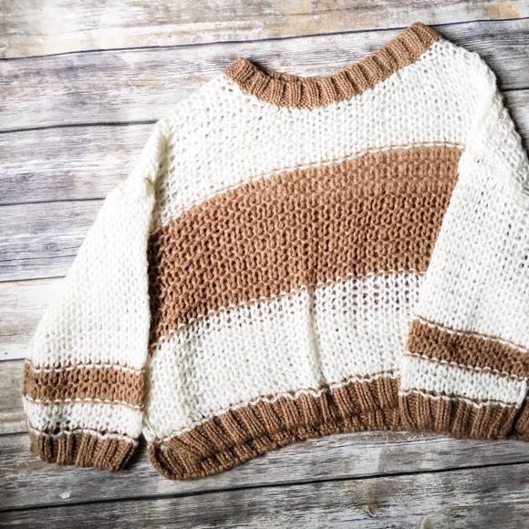 Free People Sweaters - Free People Knit Ivory Comb Oversize Sweater