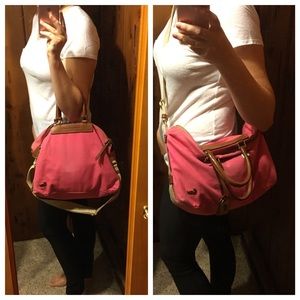 Well Loved Hot Pink Dooney & Burke Canvas Satchel