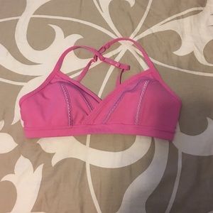 Pink Lululemon yoga sport bra