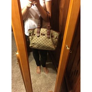 Dooney & Burke Canvas and Leather Medium Purse
