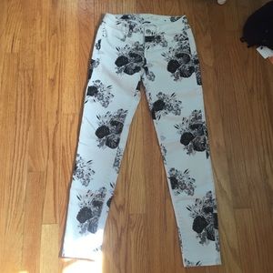Flowery American eagle pants