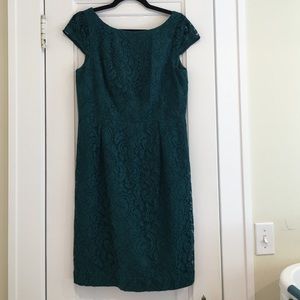 J. Crew Elsa dress in Leavers Lace Jade sz 10