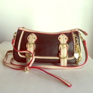 🔴 Final Price 🔴 Black and Tan Handbag, Red Trim