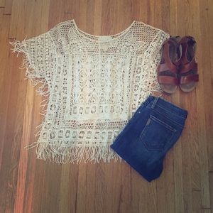 Anthropologie Crocheted Top