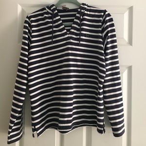 Black Dog Navy and White Stripe Pullover