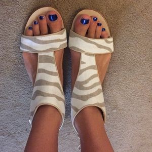 Calvin Klein women's zebra sandals