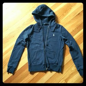 Navy  POLO Ralph Lauren zip up hoodie size s