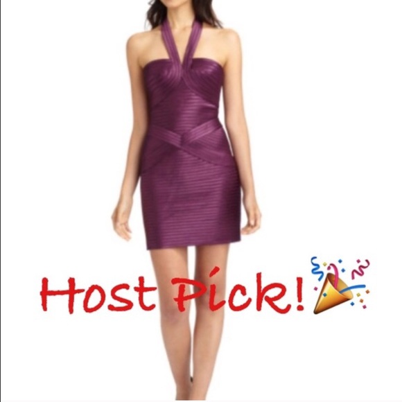 🎉HP🎉 BCBG MaxAzria RiaHalter Mini Dress Purple