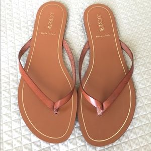 J. Crew Leather Flip Flops