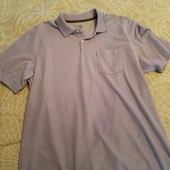 Light purple men's short sleeved polo