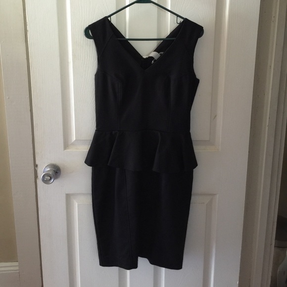 NWT Black Peplum Cocktail Dress