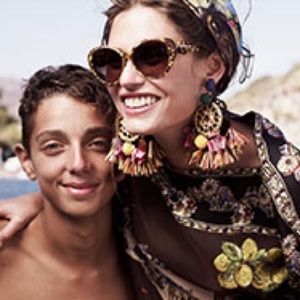 Dolce & Gabbana Gold Leaf Cat-eye Sunglasses