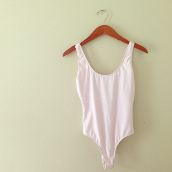 NWOT white one piece bathing suit