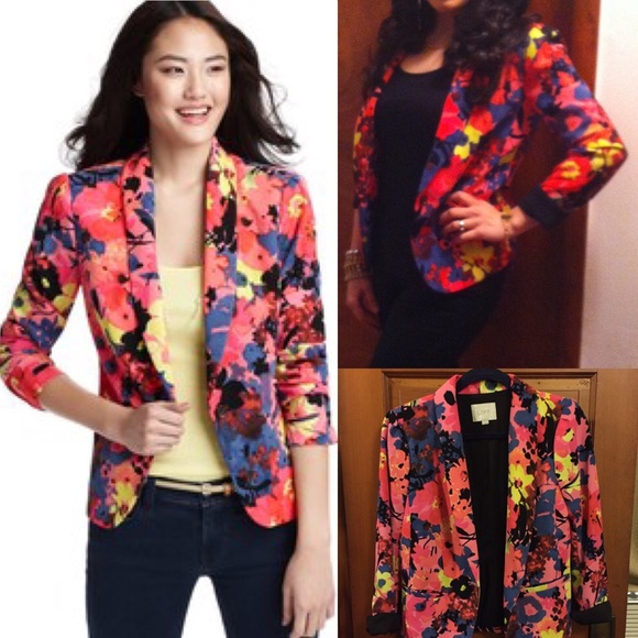 loft floral blazer