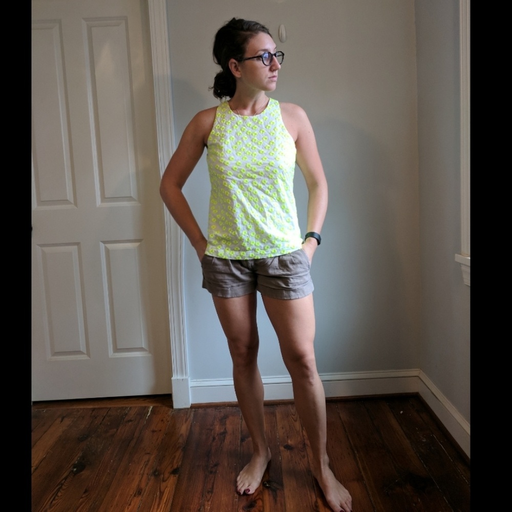 J. Crew Sleeveless Bright Floral Blouse sz. 8