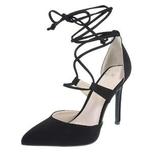 Black Lace up Heels