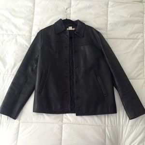 J. Crew Black Leather Jacket