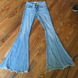 Blue flare jeans