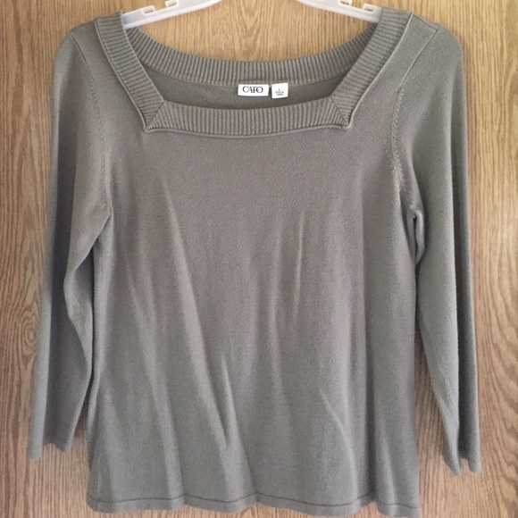 Beautiful square neck Sage green Cato sweater!