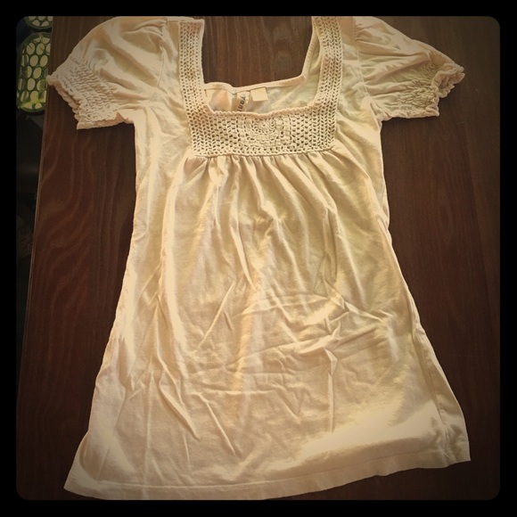 Off white peasant top.