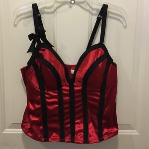 Beautiful red corset top.