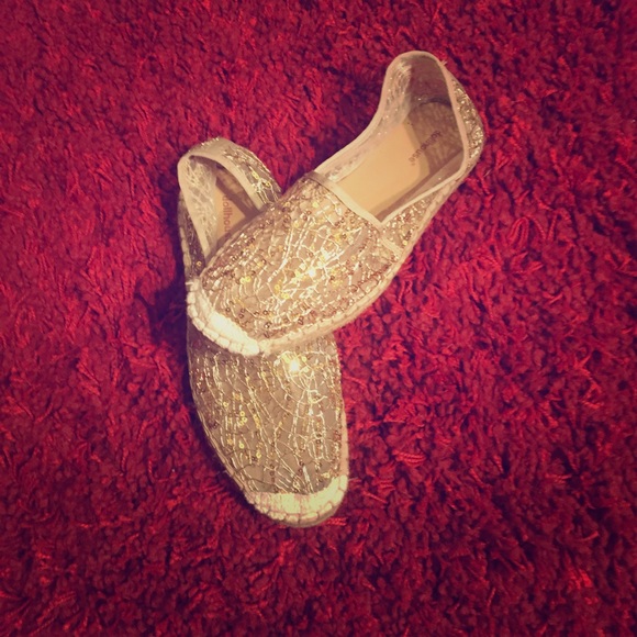 Flat espadrilles gold 9