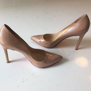 Christian louboutin Pigalle in nude patent leather