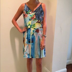 Clover Canyon Painted and Pulled Blue Dress