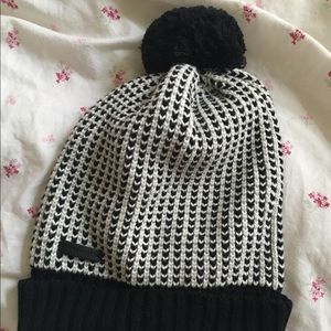 Black & white Coach beanie