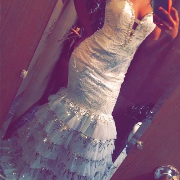 White Formal Mermaid Dress
